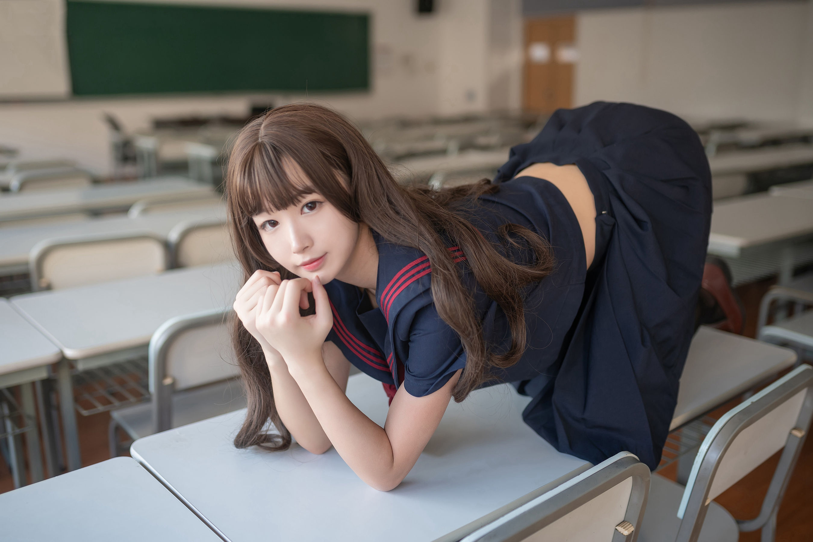 Schoolgirl after school