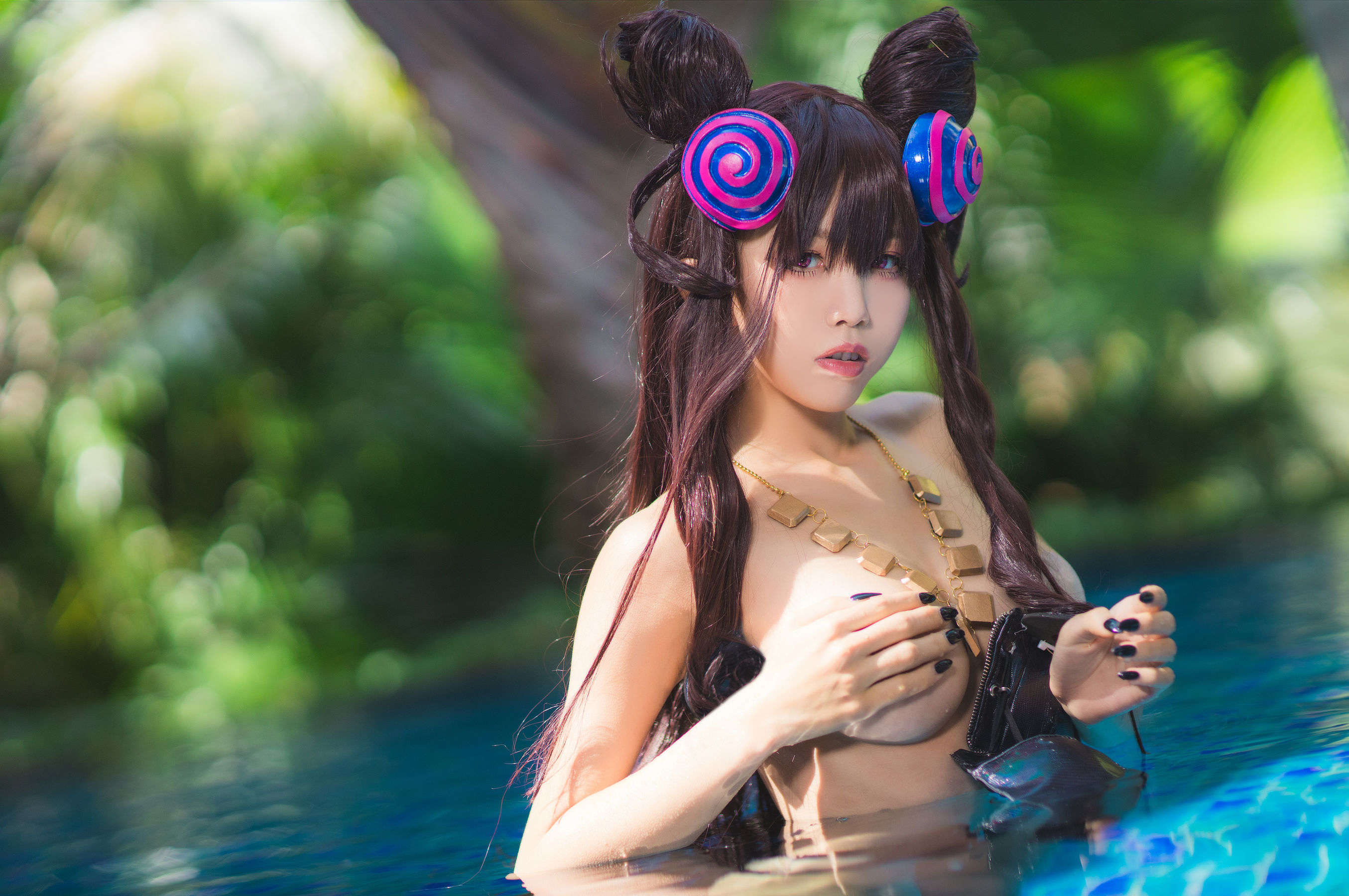 COS Welfare Blogger anime Shui Miao aqua - Murasaki Shikibe Suzaku Ver.