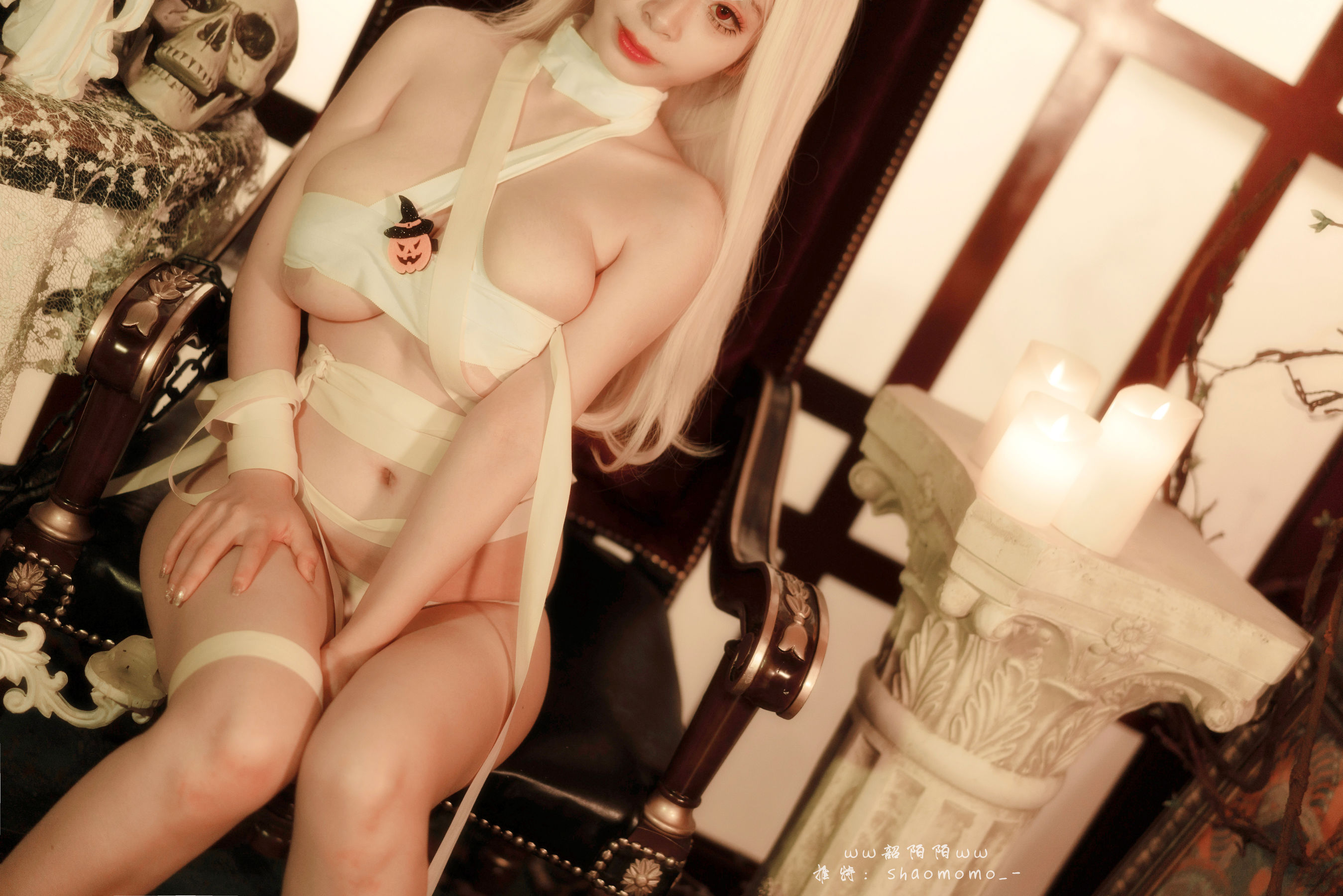 Net Red COSER Photo Cosplay Beauty Shao Momo - Halloween Bandage - Girl Girl Go 