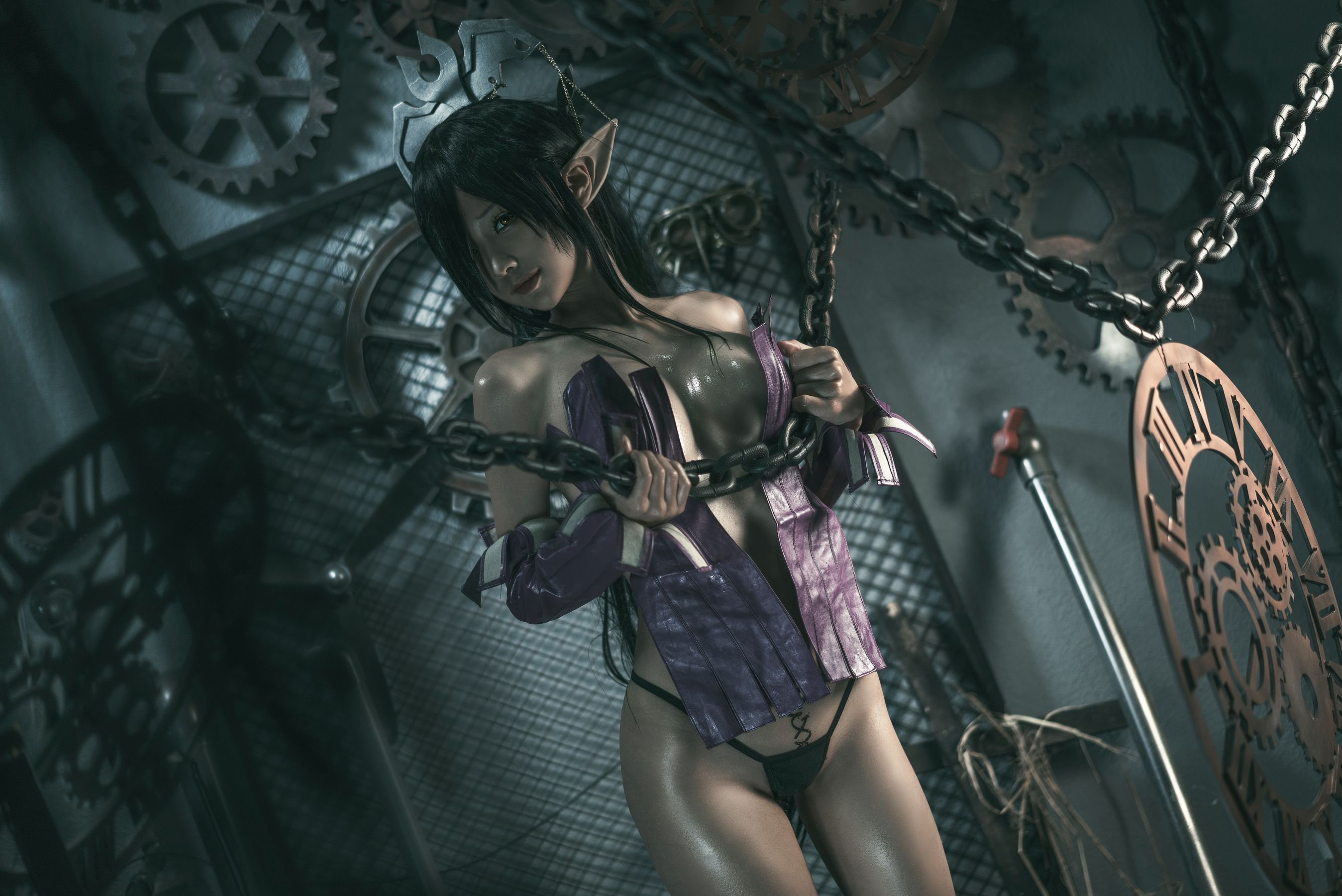 Net Red COSER Photo Anime Blogger Stupid Momo-Queen of Black Beasts Origina...